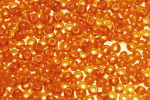 Transparent Burnt Amber Preciosa 8/0 Seed Beads