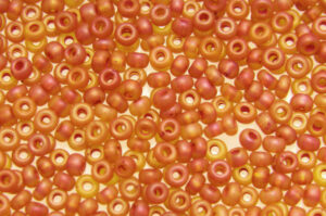 Frosted Amber Rainbow Preciosa 8/0 Seed Beads