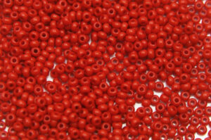 Opaque Cherry Red Preciosa 8/0 Seed Beads