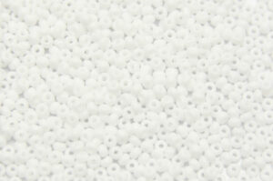 Opaque Powder White Preciosa 8/0 Seed Beads