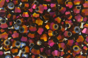 3mm Mystic Purple Aurora Precision Bicones