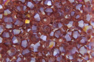 3mm Amethyst AB Aurora Precision Bicones