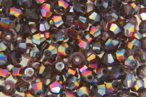 3mm Rainbow Purple Aurora Precision Bicones