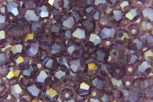 3mm Purple AB  Aurora Precision Bicones