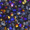 3mm Electric Purple Lustre Royal Blue Aurora Precision Bicones