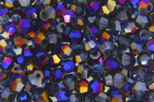 3mm Electric Purple Lustre Royal Blue Aurora Precision Bicones