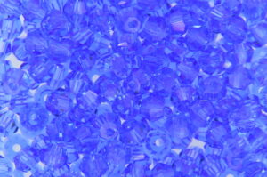 3mm Lustre Capri Blue  Aurora Precision Bicones