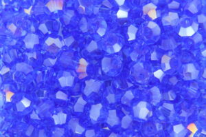 3mm Capri Blue AB Aurora Precision Bicones