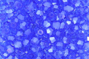 3mm White Lustre Capri Blue Aurora Precision Bicones