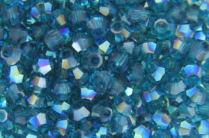 3mm Neptune Sea Blue AB Aurora Precision Bicones