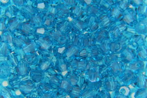3mm Sea Blue Aurora Precision Bicones