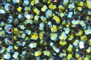 3mm Metallic Bluegrass   Aurora Precision Bicones