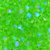 3mm Sapphire Coated Spring Green Aurora Precision Bicones