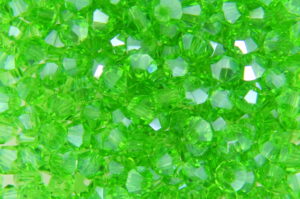 3mm Spring Green AB Aurora Precision Bicones