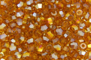 3mm White Gold Lustre Topaz Aurora Precision Bicones