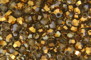 3mm Demi Coated Copper Aurora Precision Bicones