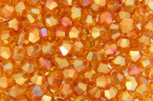 3mm Ember AB Aurora Precision Bicones