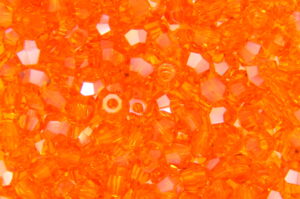 3mm Tangerine AB Aurora Precision Bicones