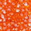 3mm White Lustre Burnt Orange Aurora Precision Bicones