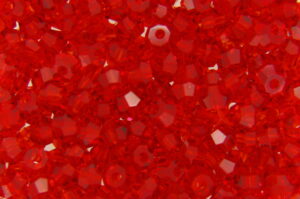 3mm Ruby Lustre Aurora Precision Bicones