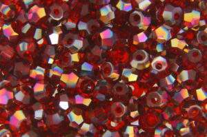 3mm Magenta Violet Lustre Pomegranate Aurora Precision Bicones