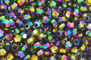 3mm Metallic Rainbow Aurora Precision Bicones
