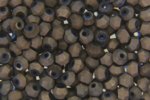 3mm Matte Charcoal Aurora Precision Bicones