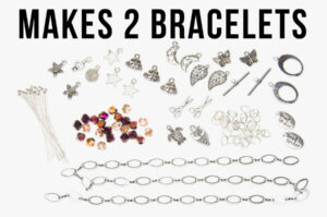 Magenta Sunset Crystal Charm Bracelet Kit - MAKES 2