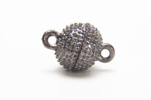 10mm Black Magnetic Marcasite Ball Clasp