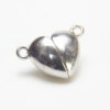 16x12mm Silver Magnetic Heart Clasp