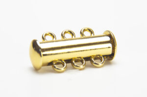 11x20mm Gold Magnetic 3 Strand Barrel Clasp