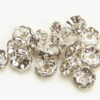 8mm Silver Plated Crystal Rondelle Crystal Slider