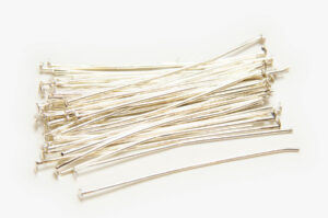 0.8x50mm Bright Silver Headpins