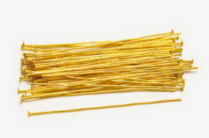 0.7x50mm Gold Headpins