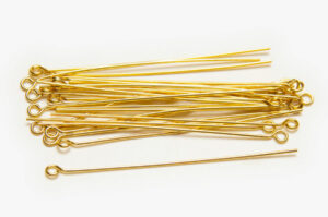 0.6x50mm Gold Eye Headpins