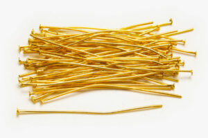 0.8x40mm Gold Headpins