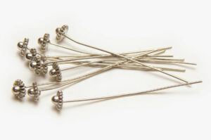 0.8x60mm Silver Large Flower Headpins