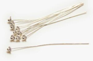 0.7x65mm Bright Silver Small Flower Headpins