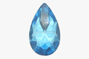 28x16mm Azure Blue Aurora Teardrop Crystal Rivoli
