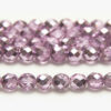 8mm Orchid Purple Demi Metallic Fire Polished Czech Glass