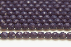 8mm Lavender Cloudy Fire Polished Czech Glass