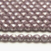 8mm Mauve Opaque Lustre Fire Polished Czech Glass