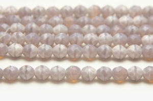 8mm Lilac Demi Opaque Glacier Fire Polished Czech Glass