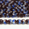 8mm Blue Garnet Crystal Hurricane Fire Polished Czech Glass
