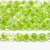 8mm Pear Green Crystal Hurricane Fire Polished Czech Glass