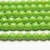 8mm Pea Green Opaque Fire Polished Czech Glass