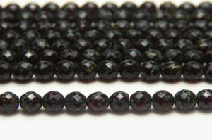 8mm Jet Green Opaque Hurricane Fire Polished Czech Glass