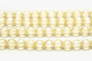 8mm White Wine Transparent Crystal Fire Polished Czech Glass