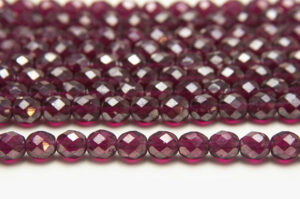 8mm Mulberry Red Crystal Lustre Fire Polished Czech Glass