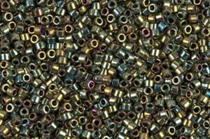 Metallic Green AB Delica Beads